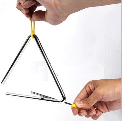 7 Inch 17.7 cm Steel Triangle Percussion Instrument Kids Musical Instrument Sound SensoryToy