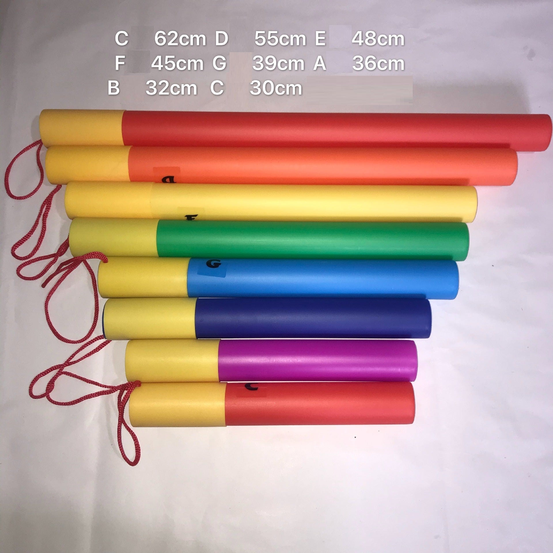 X-Large 8-Note Musical Sound Tube Rainbow Sensory Toy