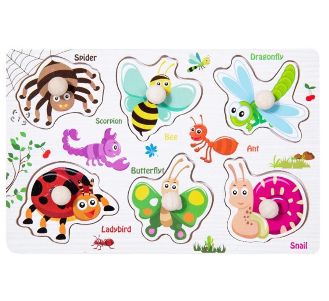 Wooden Small Insects Knob Board - 844
