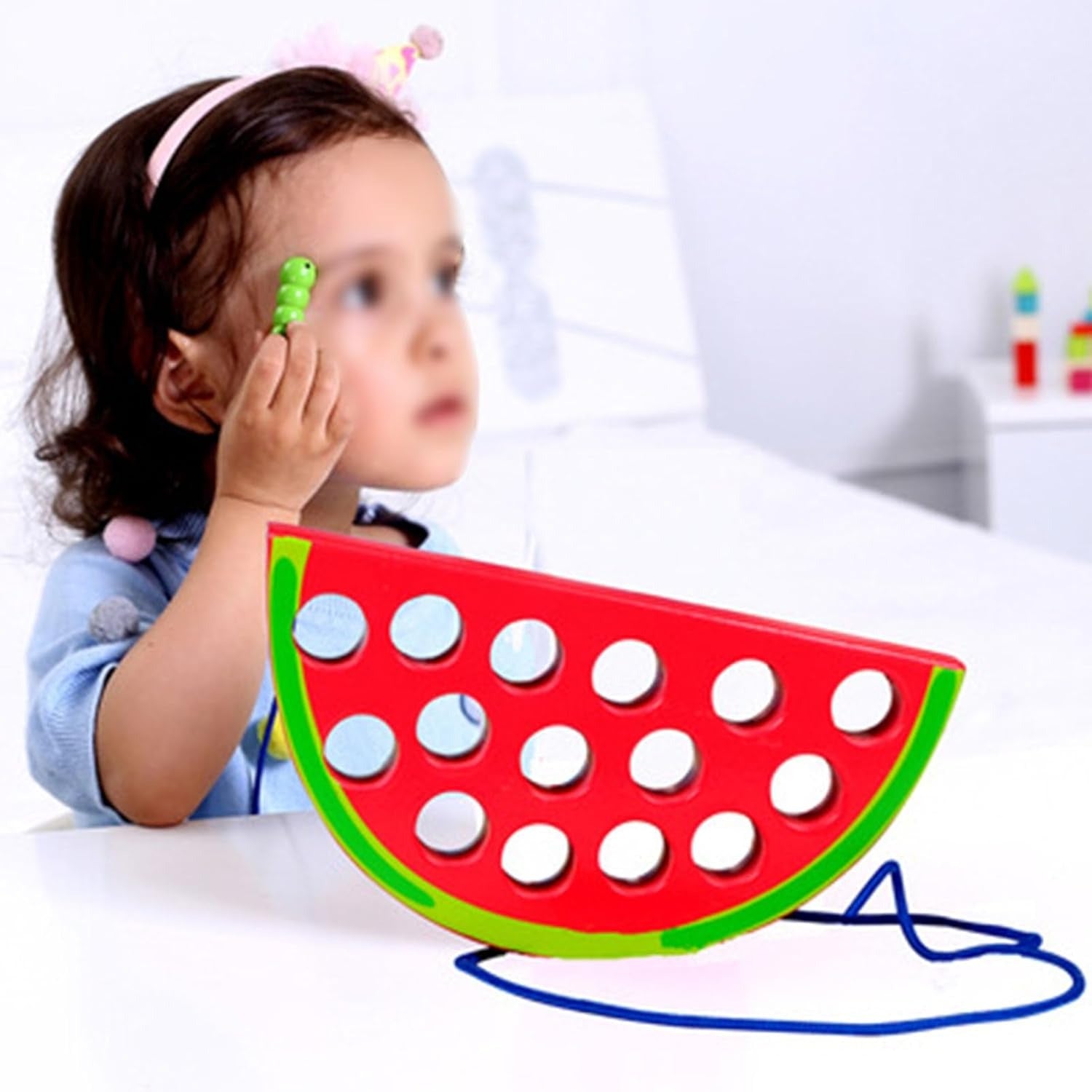 Wooden 3D Fruits Thread Lacing Kit - Watermelon