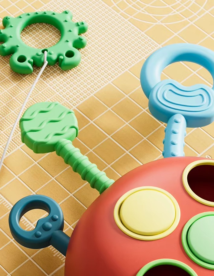 Silicone Pull Toys Crab Toddlers Montessori Toy