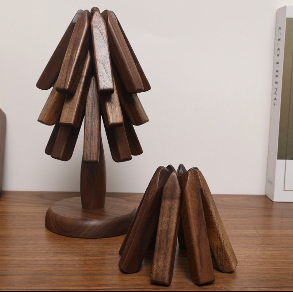 Juego de Posavasos de Aislamiento con Forma de Árbol de Pino