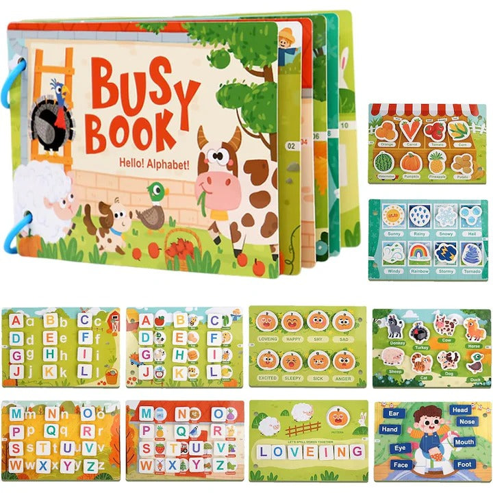 DIY Activity Busy Book for Toddlers Alphabet - 610