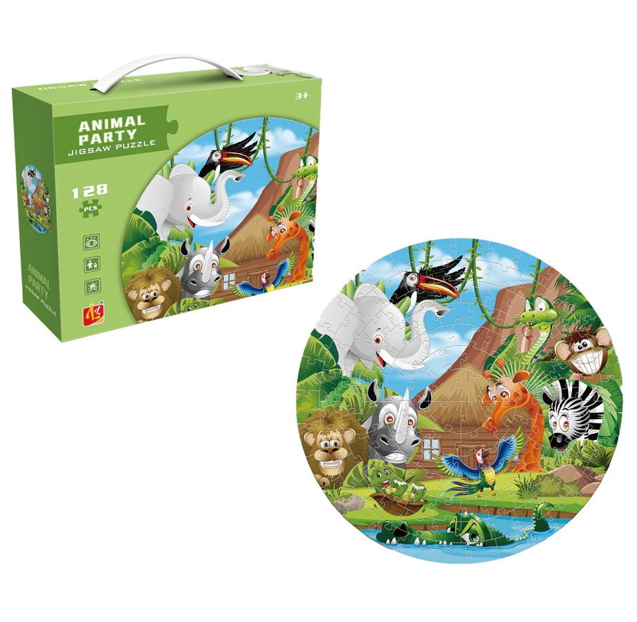 Wild Animal Jigsaw Puzzle 128 pieces Kit - 42x42 cm