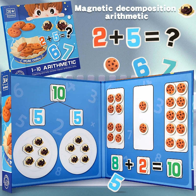 1 to 10 Math Arithmetic Magnetic Early Education Book - 221