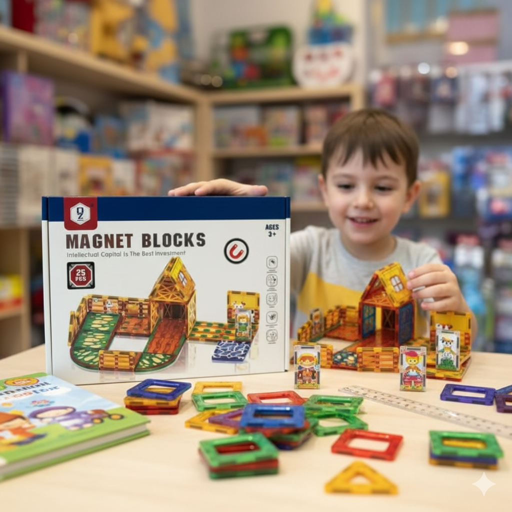 STEM Farm Magnetic Tiles Construction Blocks 25 pieces - 74A