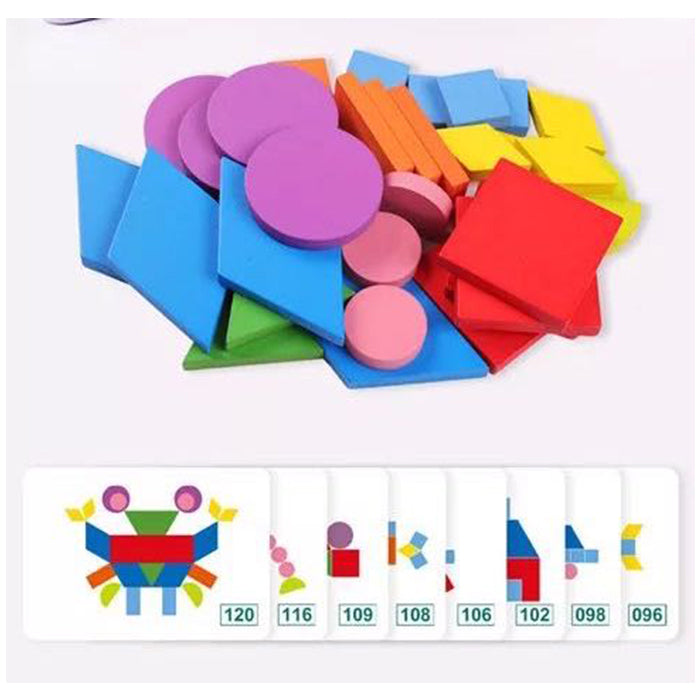 Shape Puzzle Jigsaw Puzzle Sorting and Stacking - Fine motor skills toys Games-