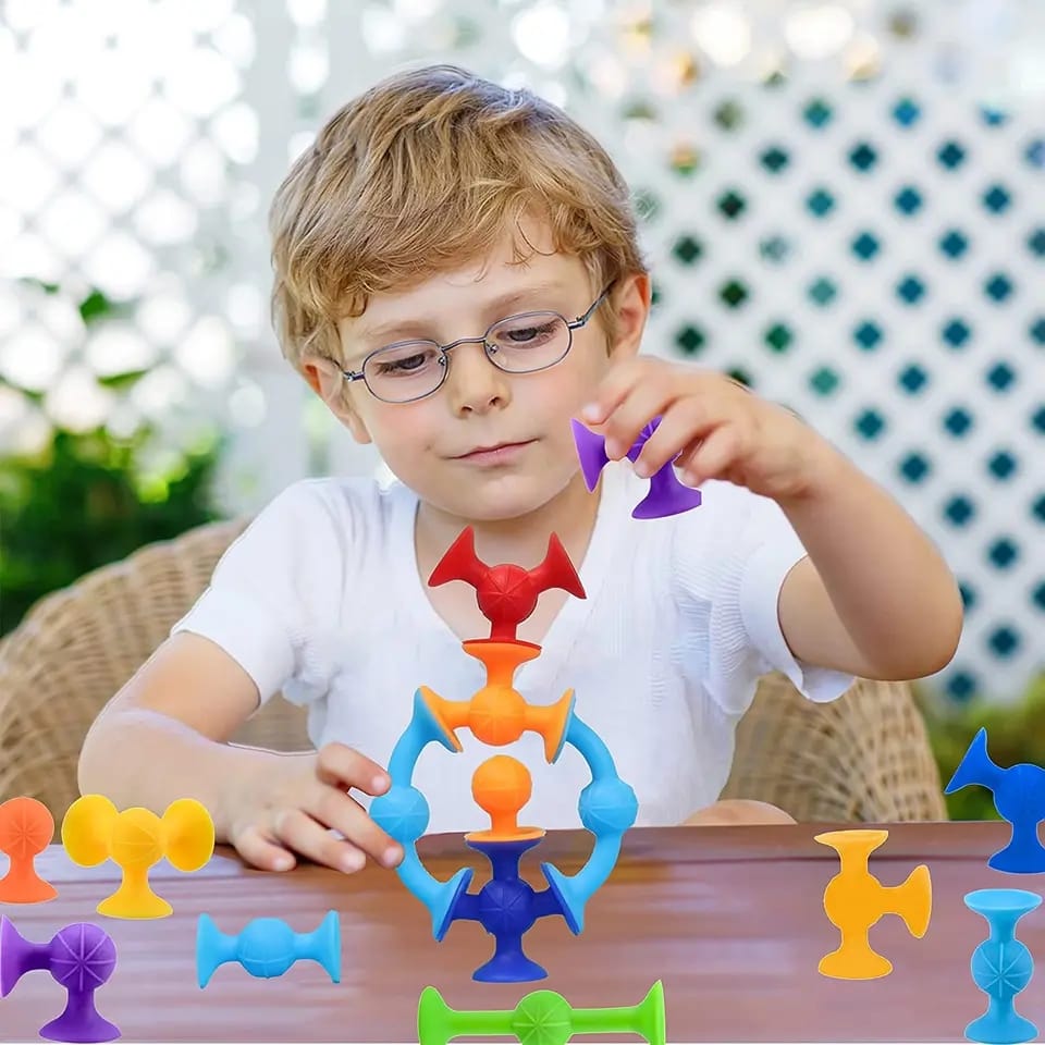 36 Pieces Suction Cups Sensory Construction Building Blocks - 009