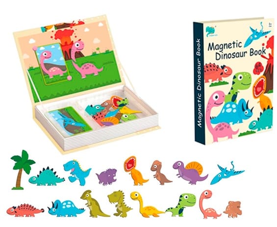 STEAM Magnetic Puzzle Book Board 50 pieces - Dinosaur Theme