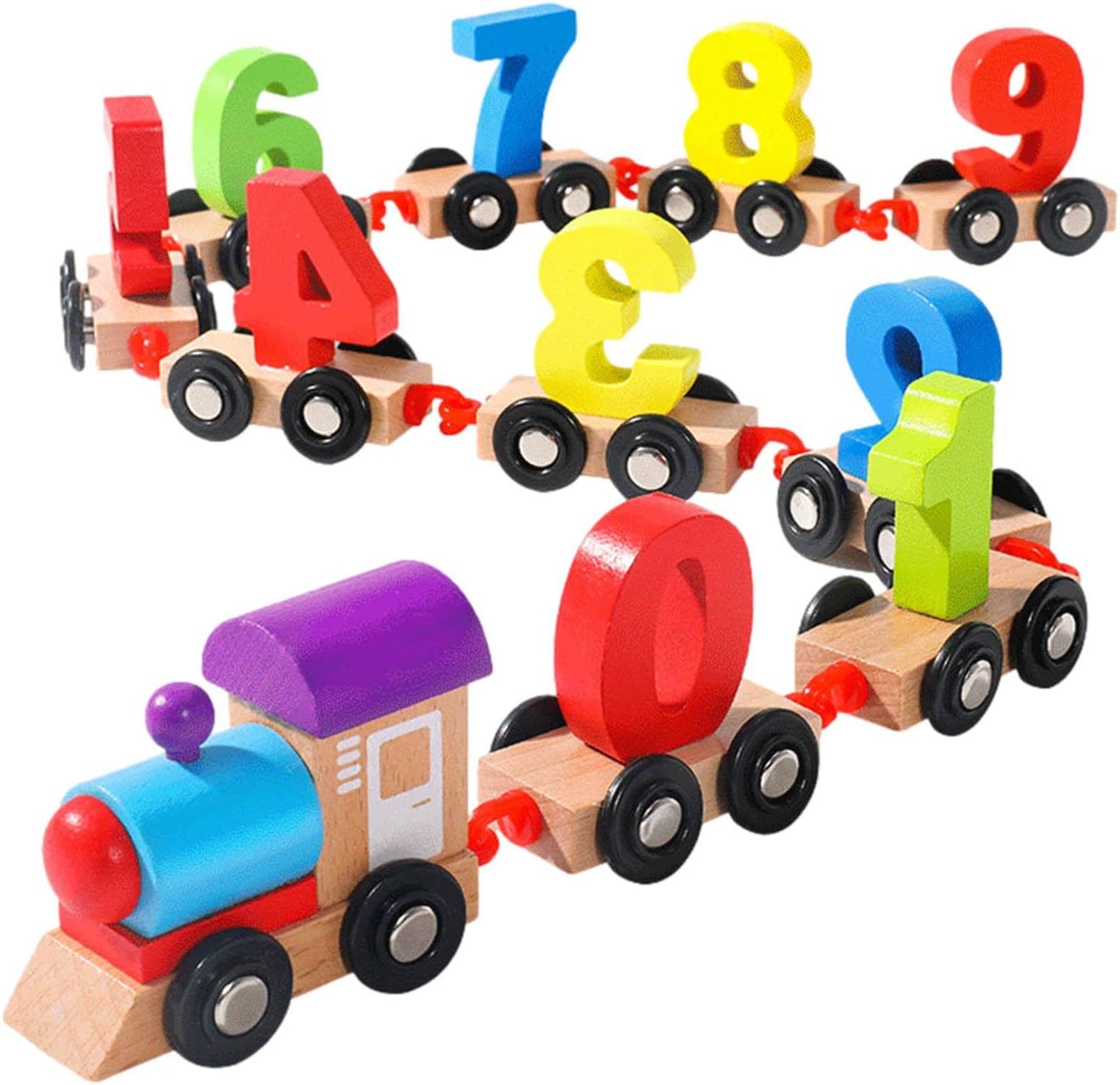 Wooden Number Count Hook Train 0 to 9 - 289
