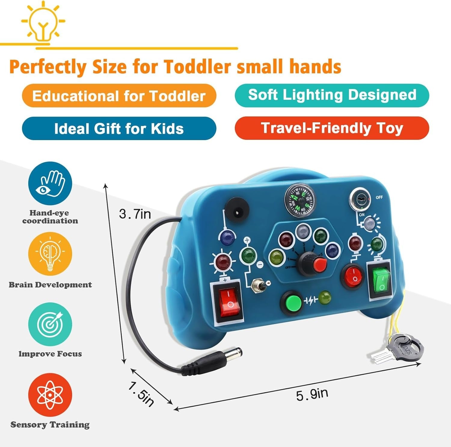 Sensory Activity Busy Learning Board Switch Light Game - 156