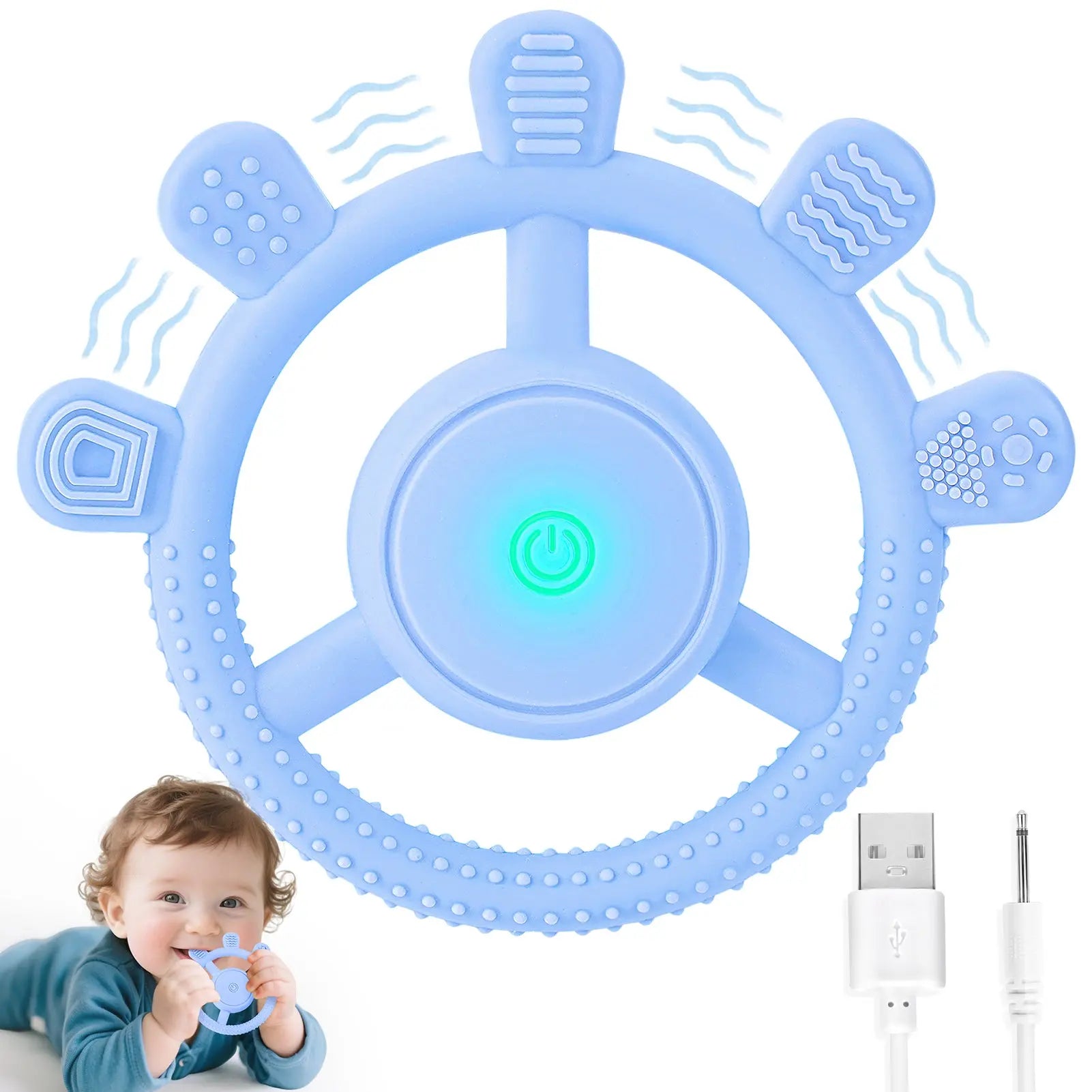 Baby Vibrating Sensory Chew Toy for Autism & Teething Relief | Fidtoy