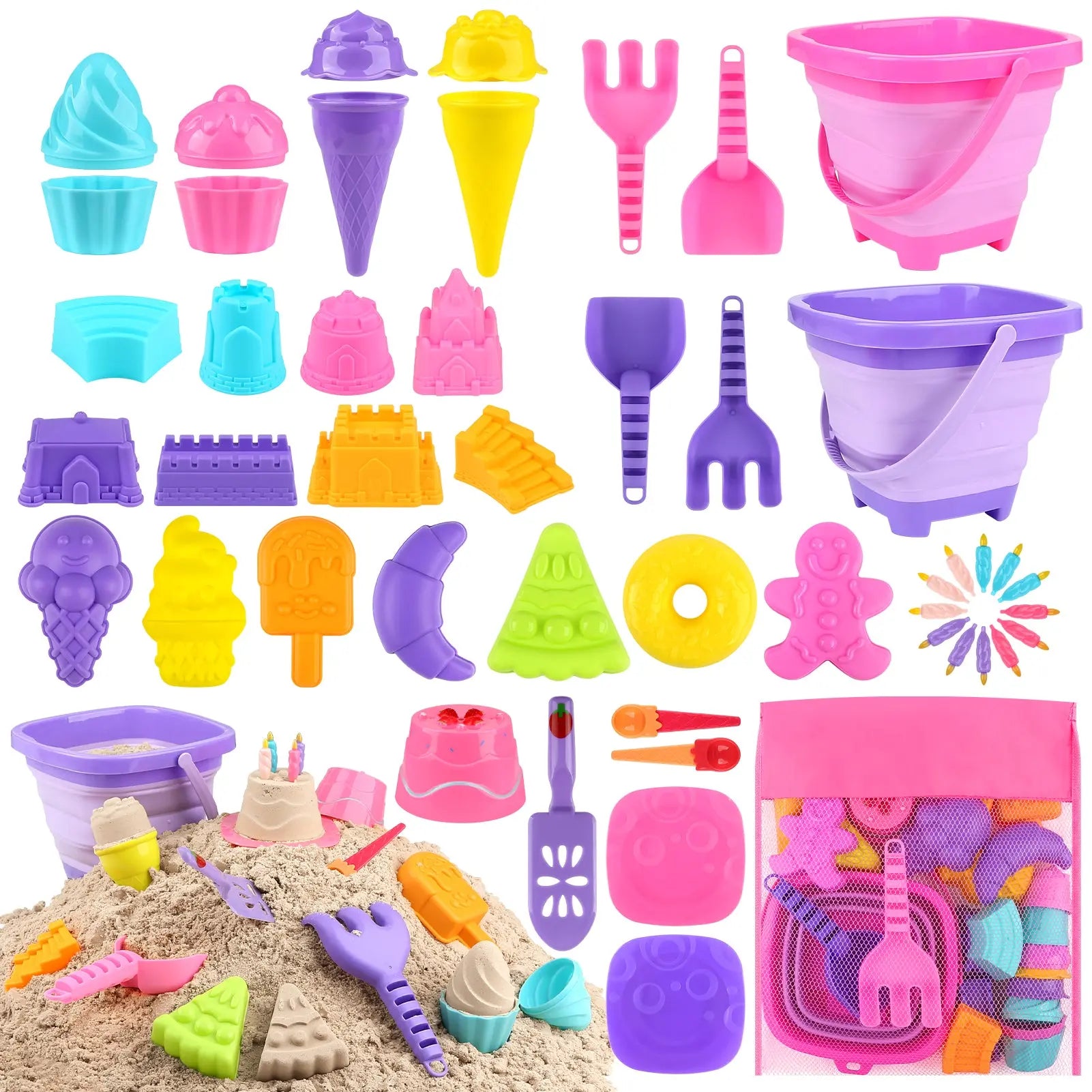Kit de voyage de jeux de sable pour les enfants de 3 à 10 ans