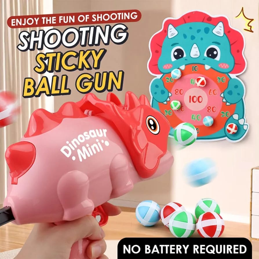 Dinosaur Dart Board Sticky Ball Target Shooting Set - 048