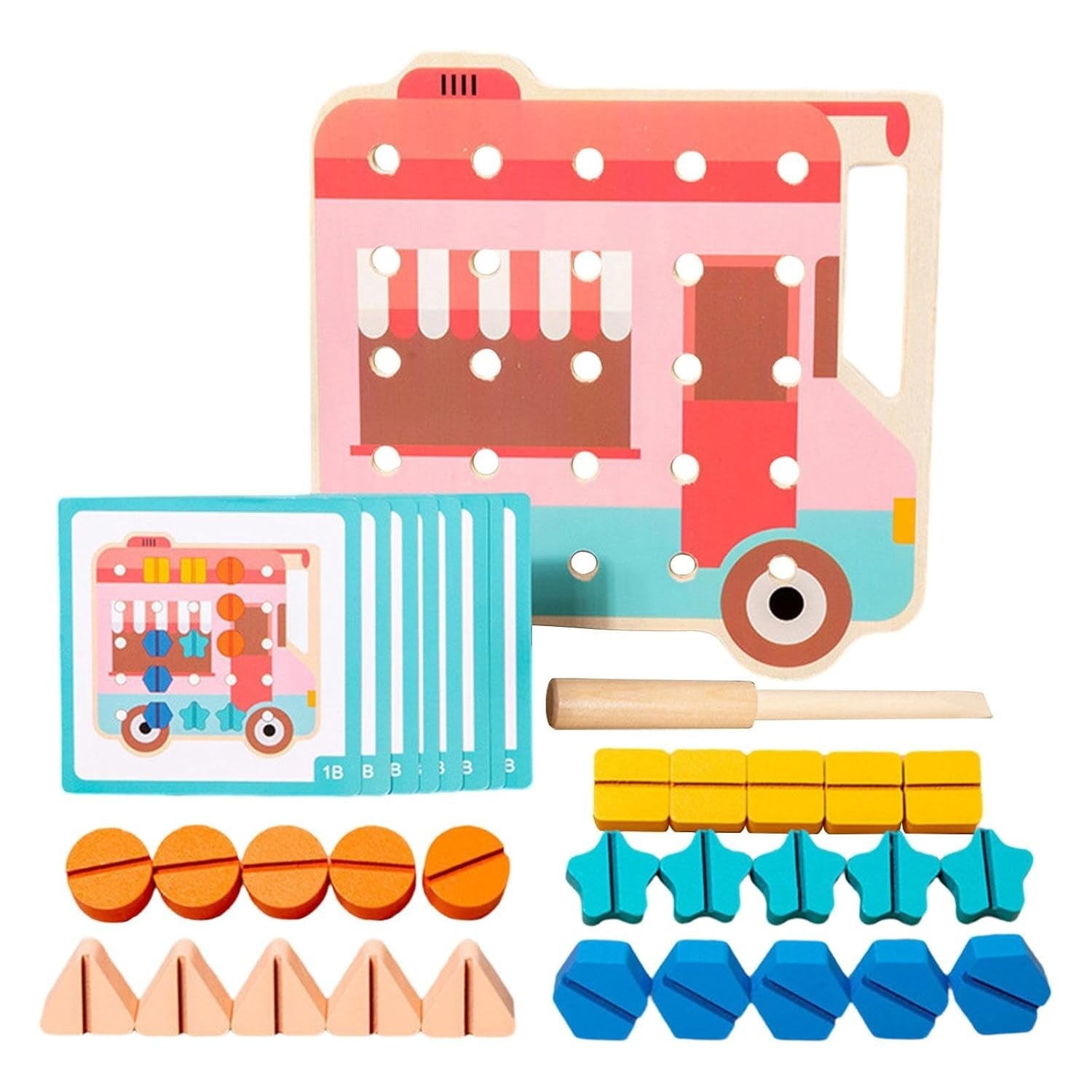 Shape Screw and Nut Combination Wooden Kit - 672