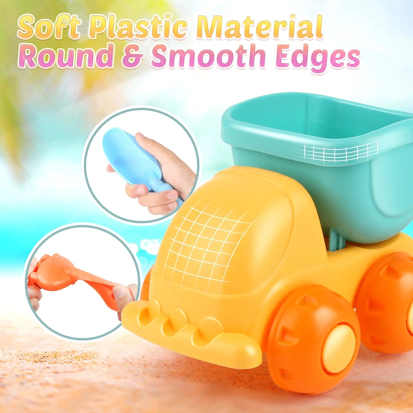 Beginner Sand Toys Set with Soft Tools and Fun Molds