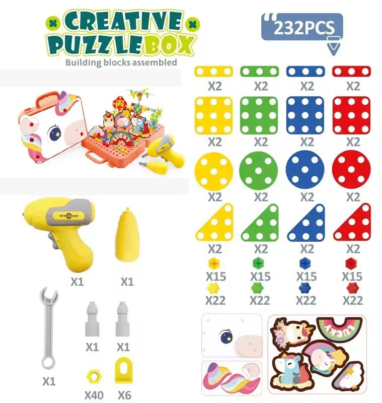 Taladro Eléctrico Creativo 3D Unicornio Mágico - 77A