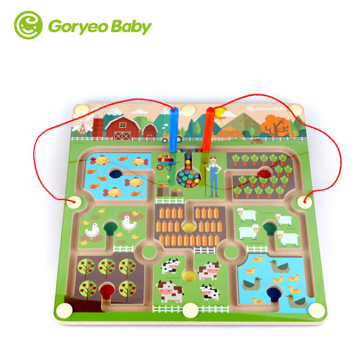Tableau magnétique Goryeo Baby Farm Maze - Jouets de motricité fine pour enfants
