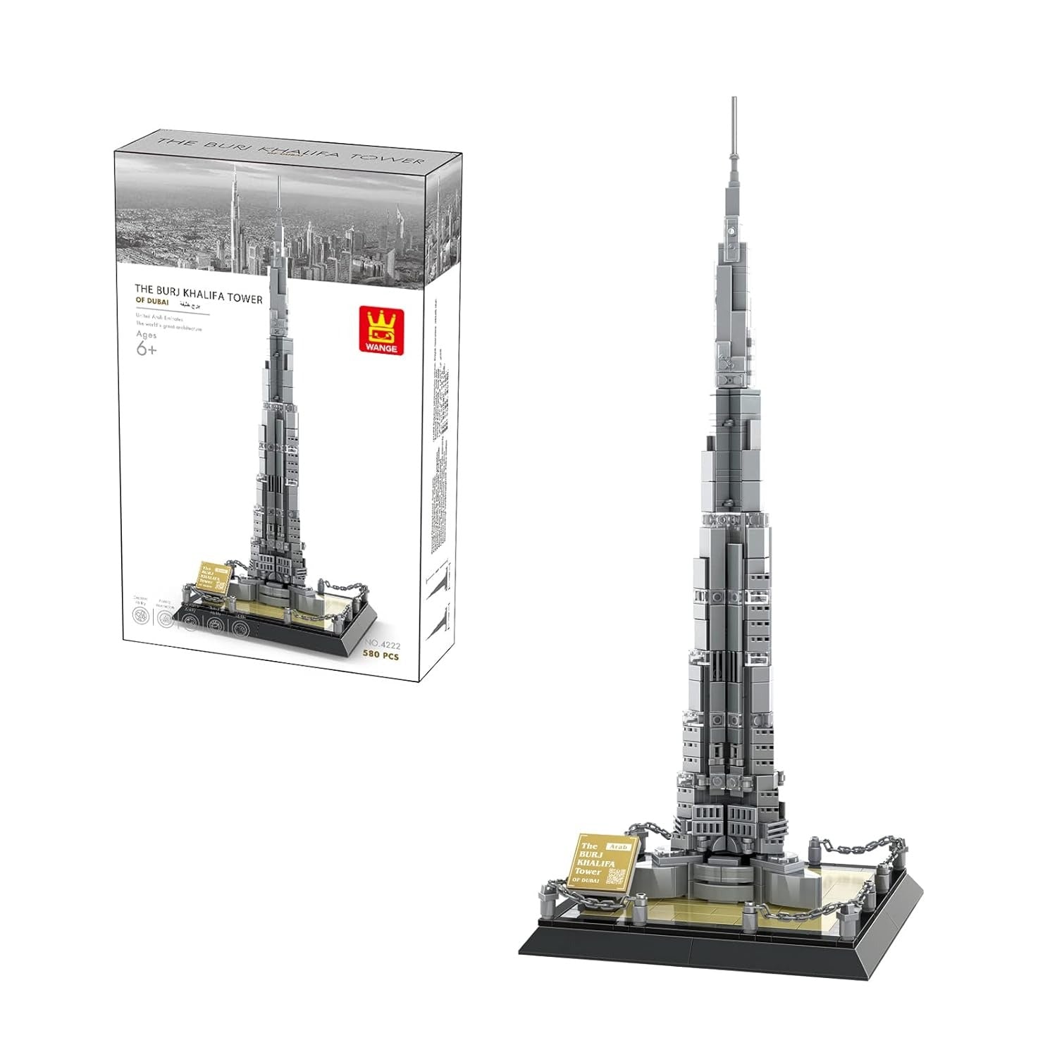 The Burj Khalifa Tower Dubai Construction Building Blocks Model 555 Pieces - 222