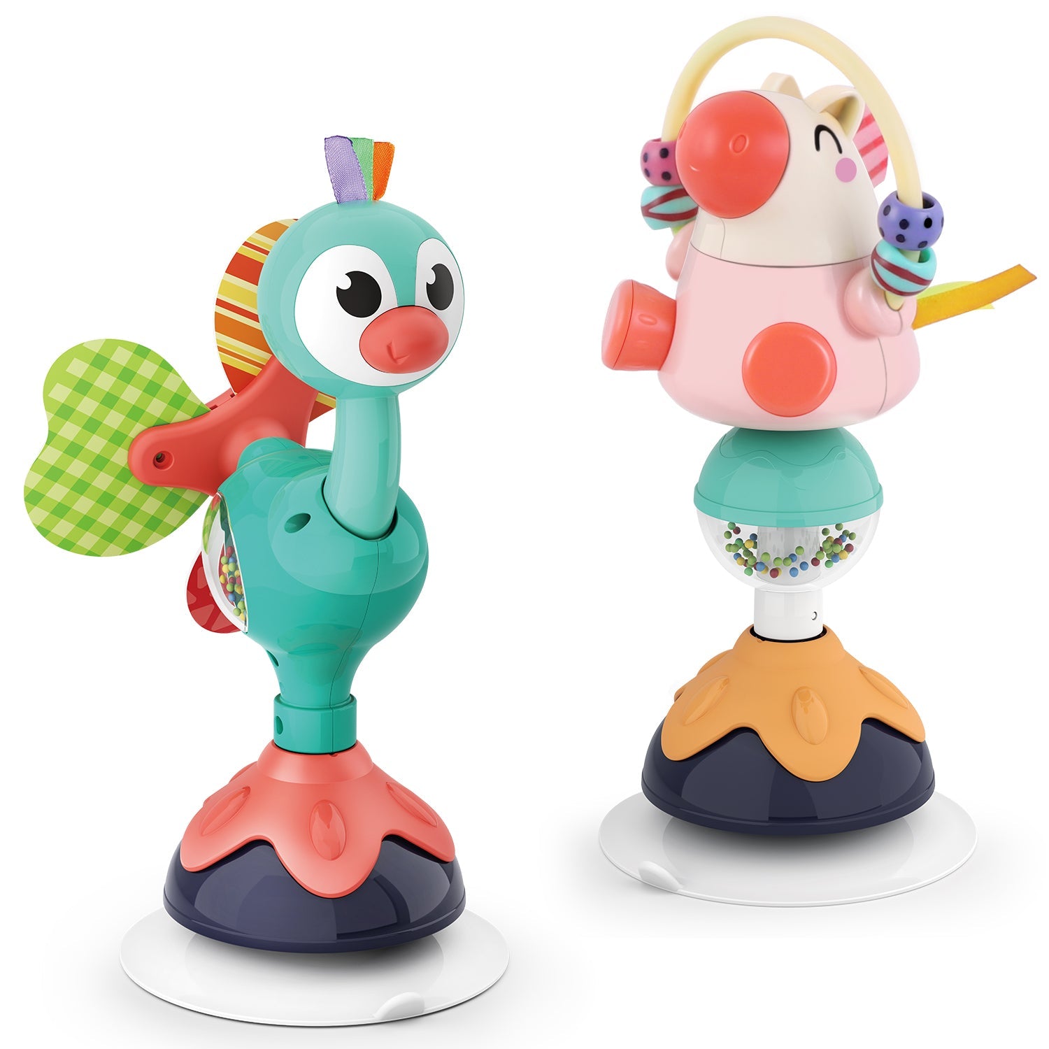 Baby Rattles Set Toys W/ Suction Cup Baby Tray Toy