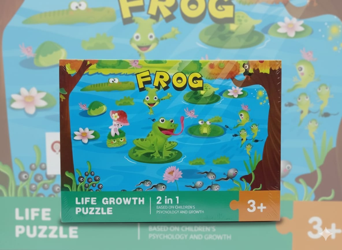 2 in 1 Frog Life Growth Puzzle - 700