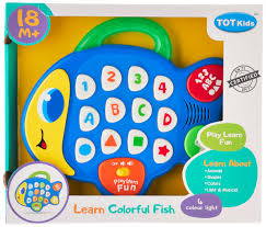Jouet de poisson interactif Fidtoy avec lumières, musique et modes d'apprentissage