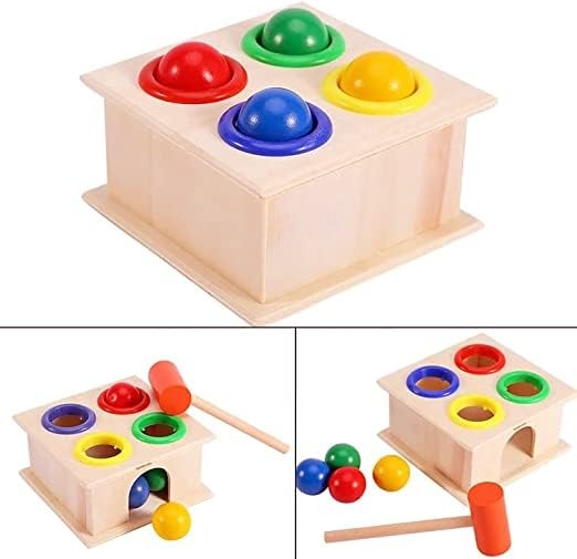 Small Colorful Knock The Ball Hammering for Toddlers - 313
