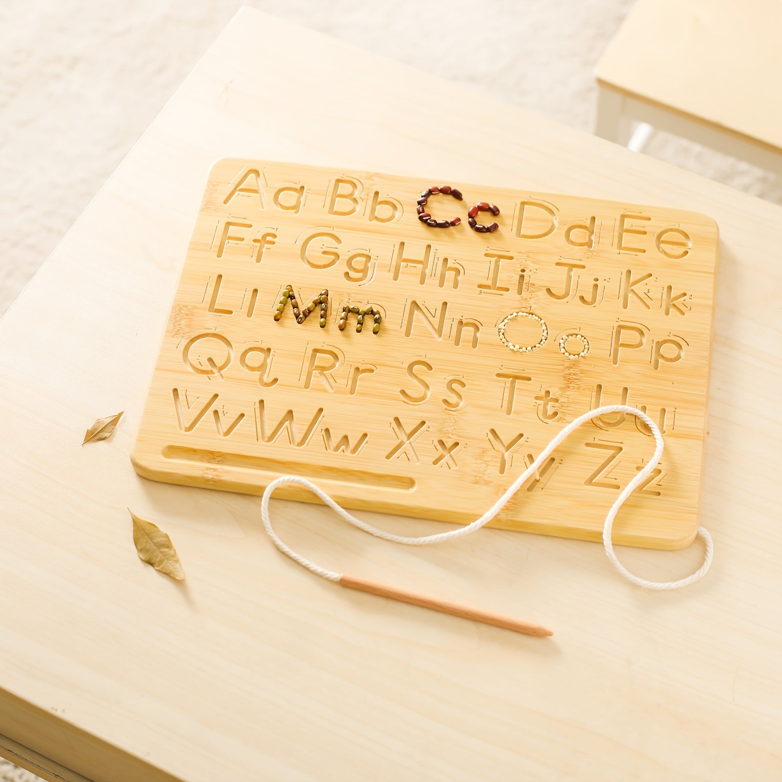 Fidtoy Wooden Alphabet & Number Learning Board | Montessori Learning & Counting Toy for Kids 3+