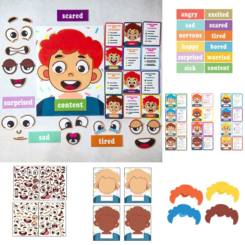 Non-woven Children's Expression Stickers - Educational Toys