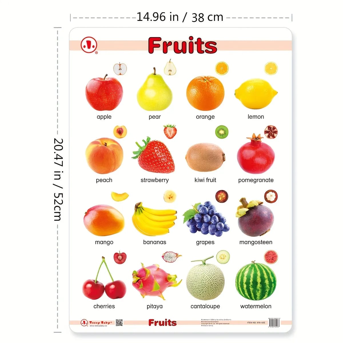 12in1 Object Recognition Education Posters with Erasable Board