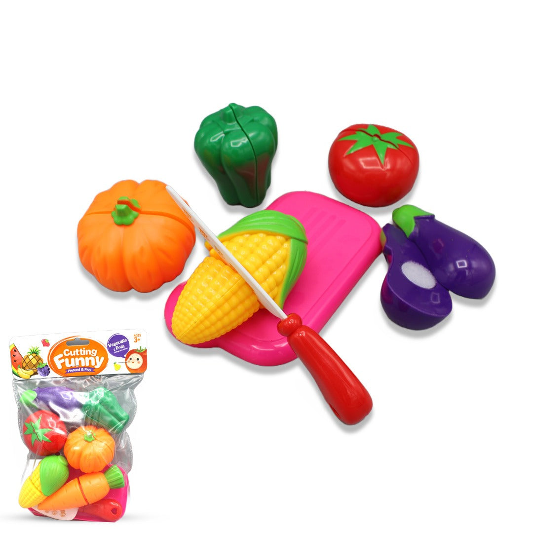 Vegetable Cutting Play Set with Knife Board - 12 Pieces
