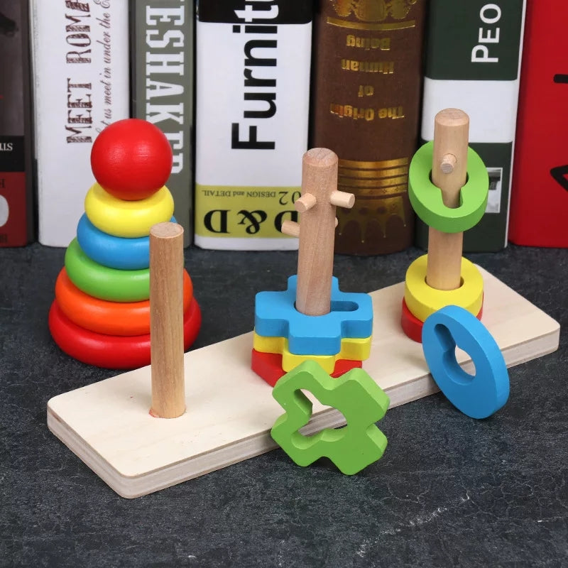 Rainbow Three Column Shapes Tower - 744