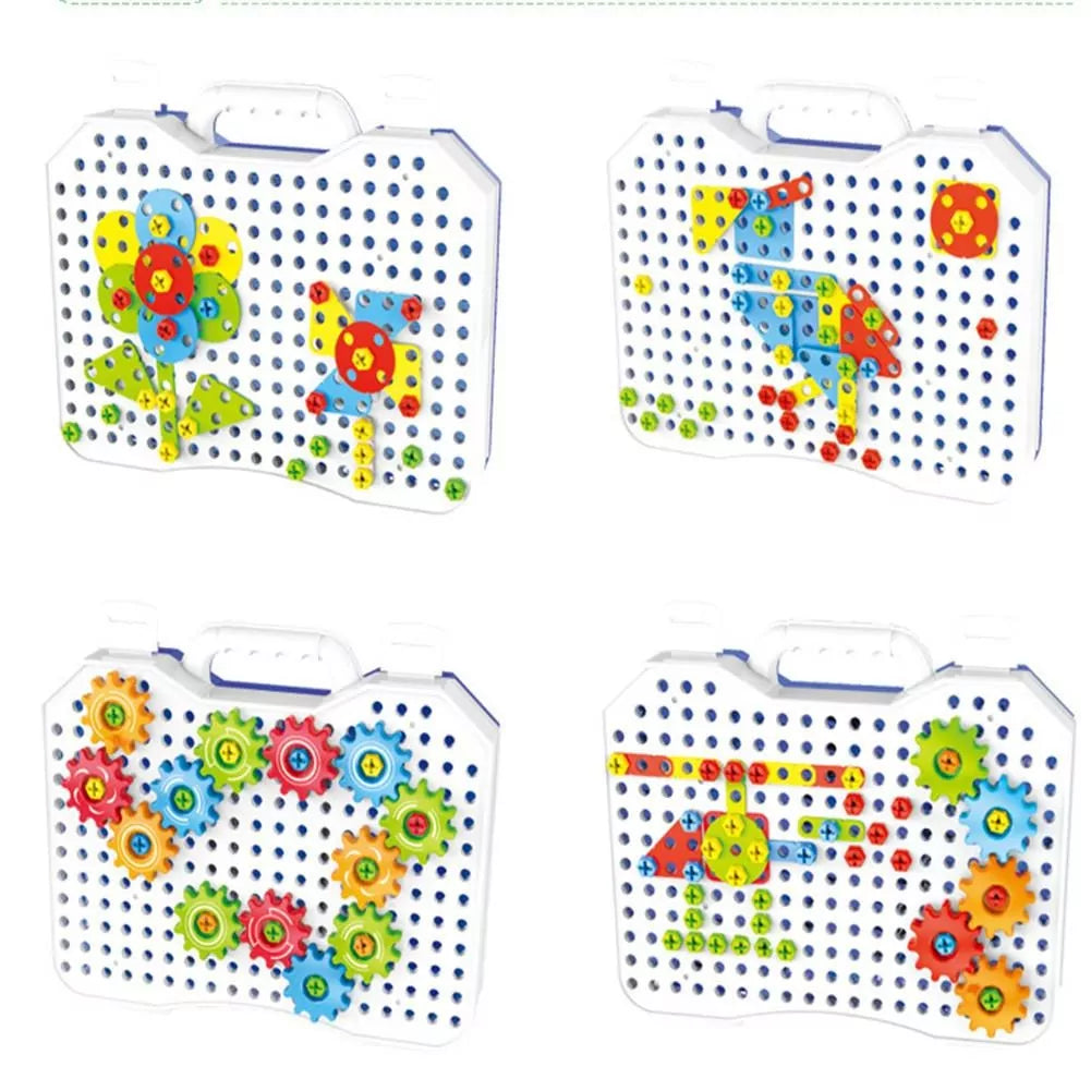 2 in 1 DIY Creative Gear & Drill Construction Kit