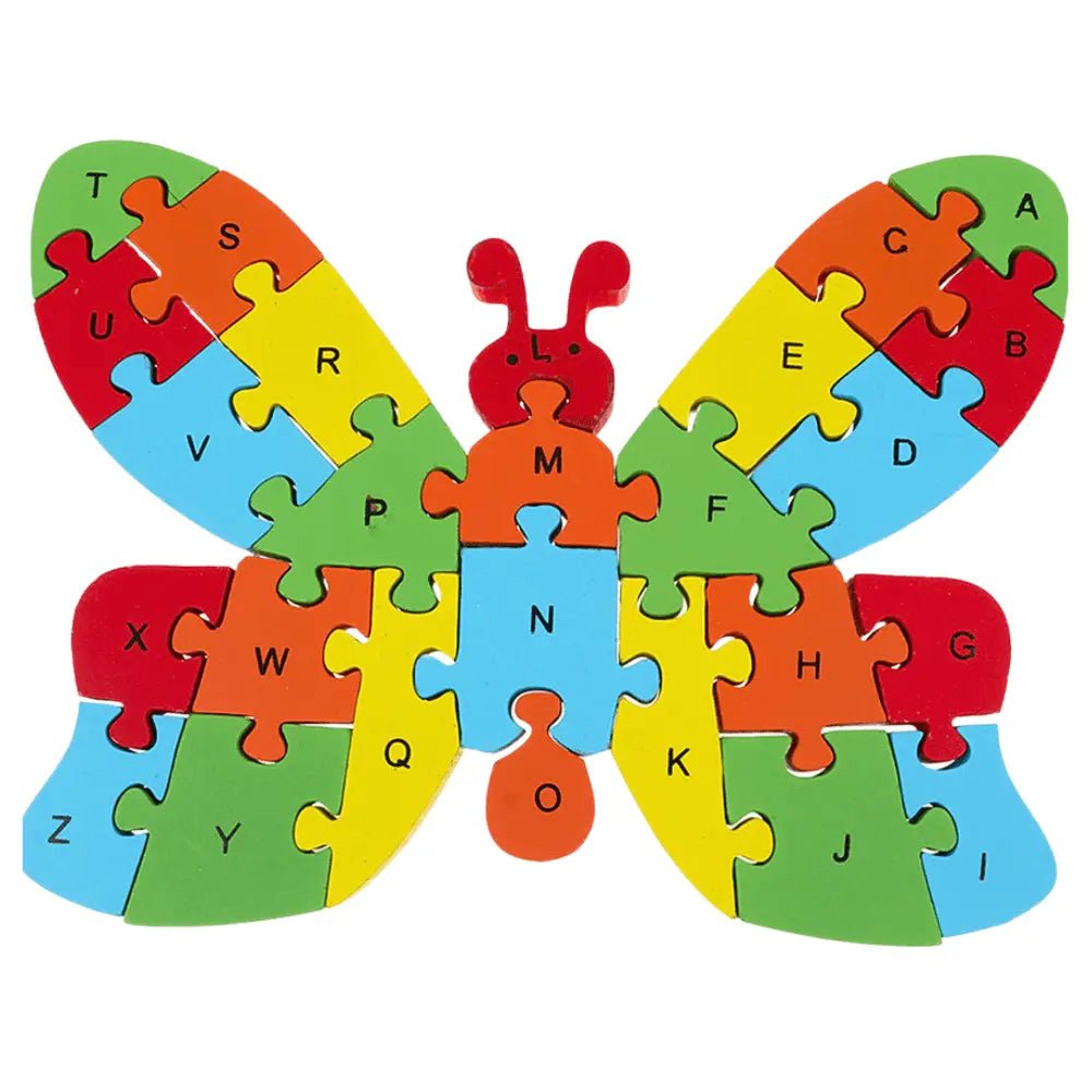 2 in 1 Animal Puzzle | Wooden Jigsaw Puzzle for Kids | Learn Alphabets and Puzzles | 1 PC