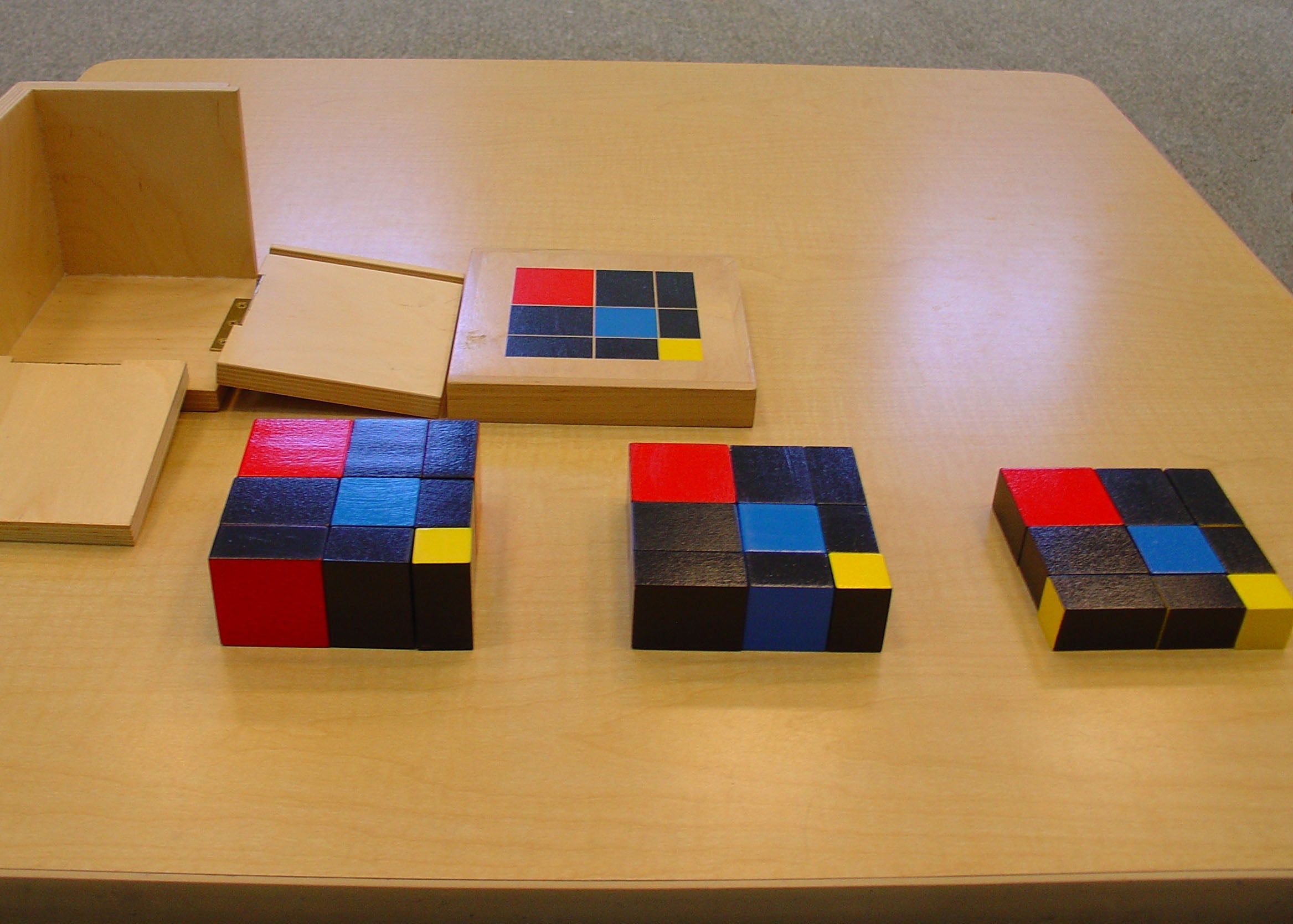Montessori Trinomial Cube Advanced Building Blocks