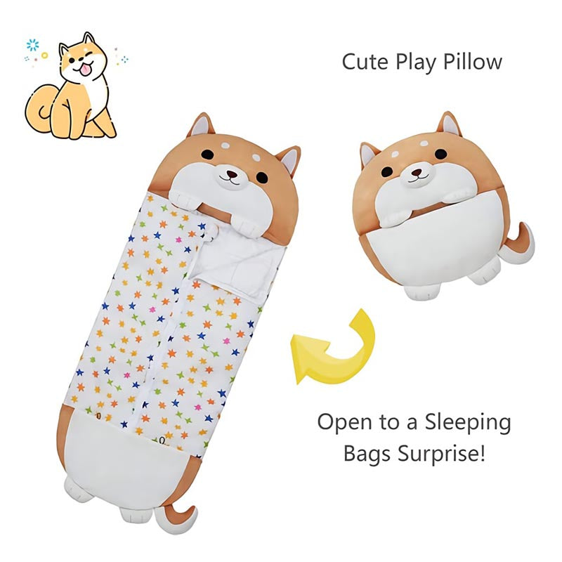 Fidtoy Plush Sleeping Bag Toy for Infants and Toddlers | Soft Animal Nap and Travel Comfort