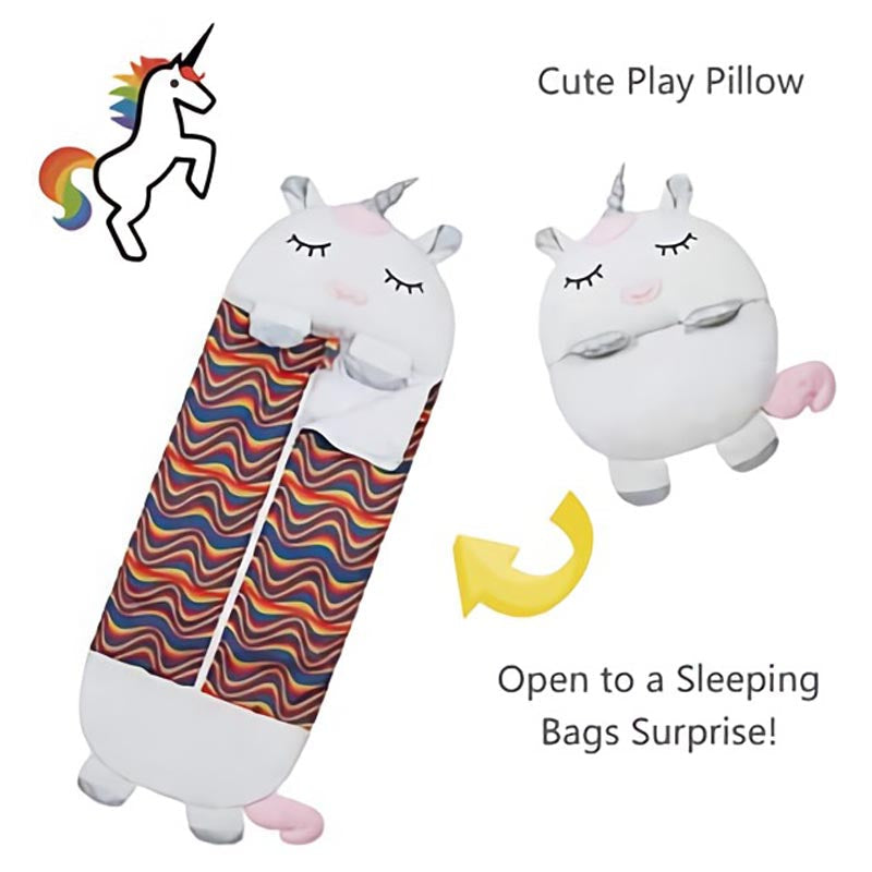 Fidtoy Plush Sleeping Bag Toy for Infants and Toddlers | Soft Animal Nap and Travel Comfort