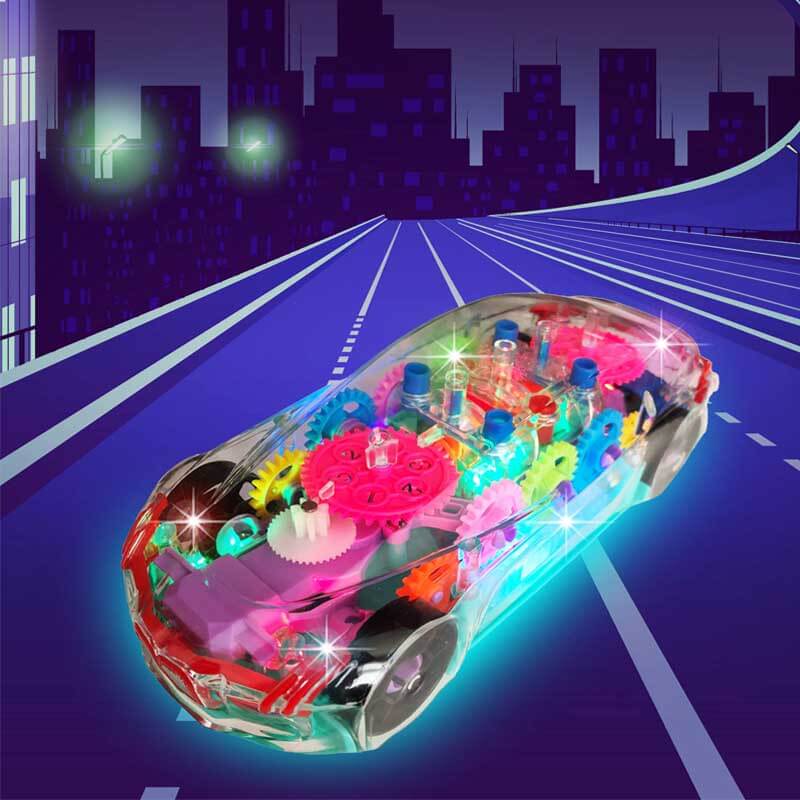 Fidtoy BrightDrive Bump & Go Musical Stunt Car – Interactive Self-Moving Toy for Toddlers