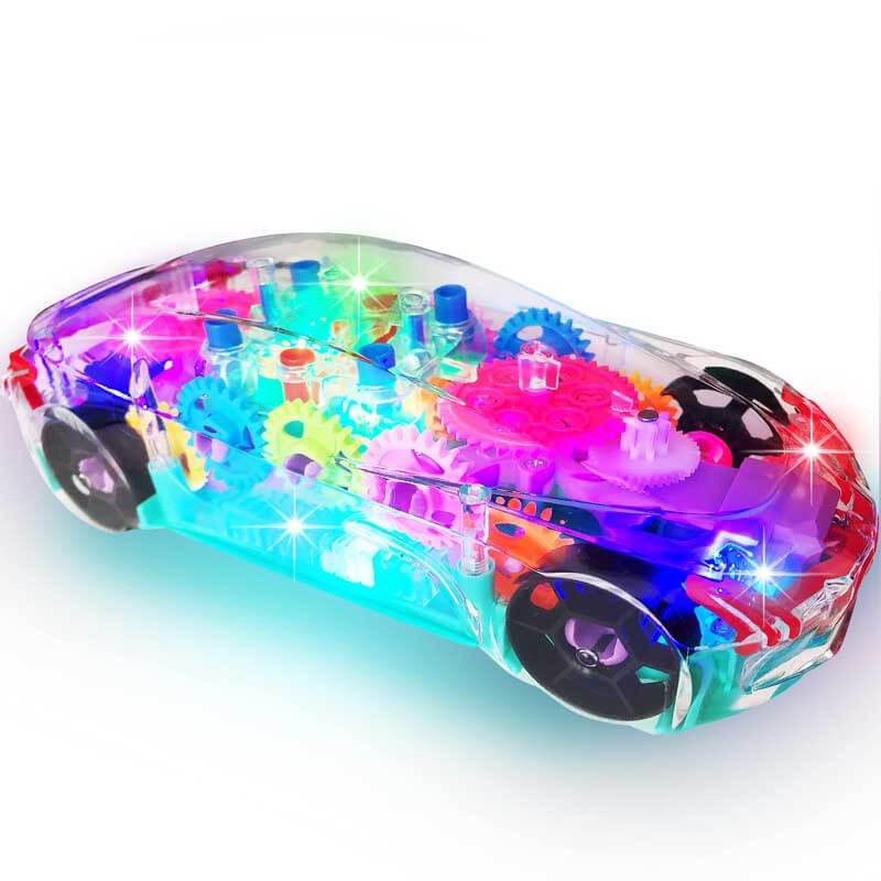 Fidtoy BrightDrive Bump & Go Musical Stunt Car – Interactive Self-Moving Toy for Toddlers