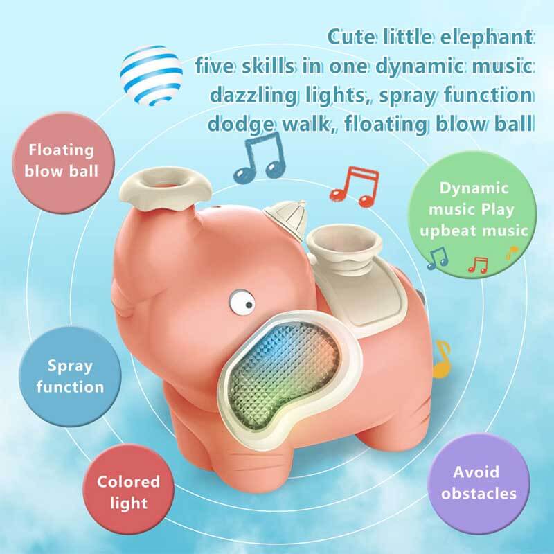 Product Title: Fidtoy Elephant Blowing Ball Walking Toy for Toddlers | Interactive Musical LED Toy