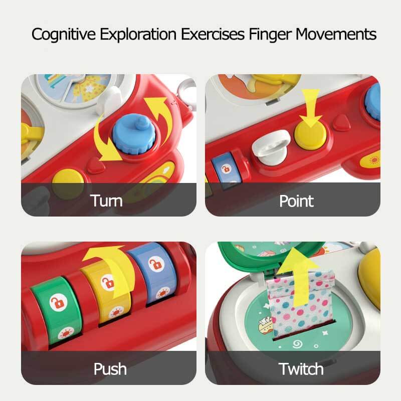 Fidtoy Busy Montessori Toy – Interactive Baby Sensory Activity Cube for Toddlers