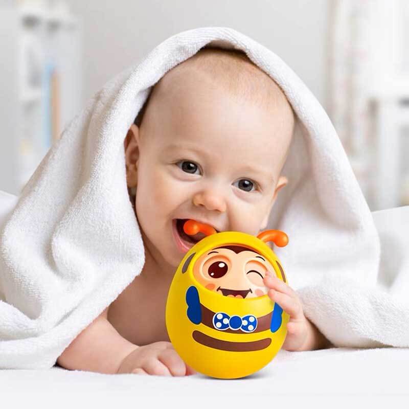 Fidtoy Hochet-abeille Roly-Poly | Jouet pour le développement sensoriel et moteur de bébé 6 mois et plus