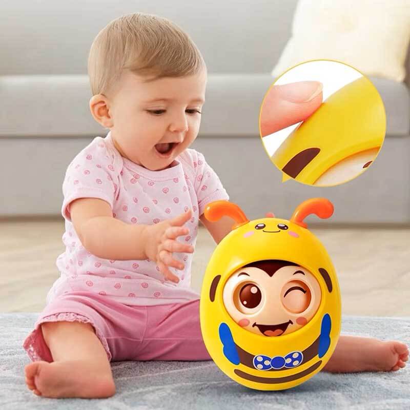 Fidtoy Hochet-abeille Roly-Poly | Jouet pour le développement sensoriel et moteur de bébé 6 mois et plus