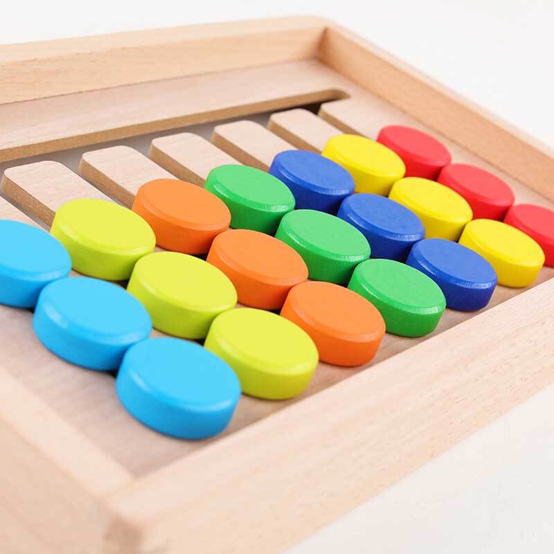 Fidtoy Wooden Logic Puzzle Game Brain Teaser Toy for Kids