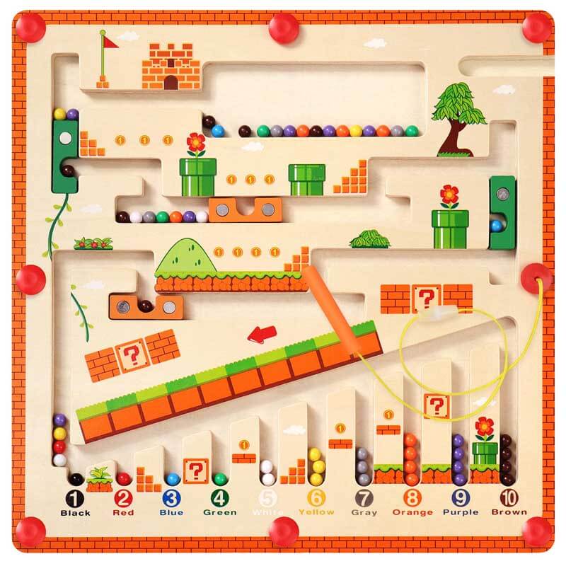 Upgarded Magnetic Color and Number Maze