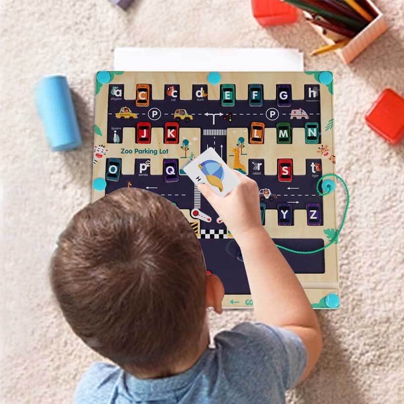 Laberinto Magnético de Letras Fidtoy - Rompecabezas del Alfabeto – Juguete de Aprendizaje Preescolar y Desarrollo de Habilidades Motrices Finas