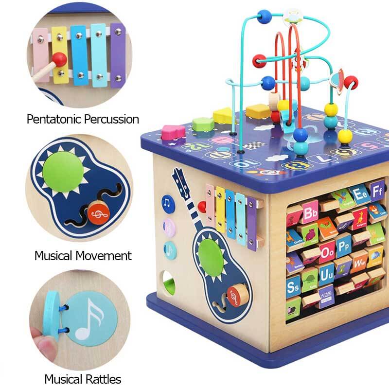 Fidtoy 13-in-1 Early Learning Toy for Toddlers – Montessori Educational Toy for Home, Travel, and Preschool Quiet Time