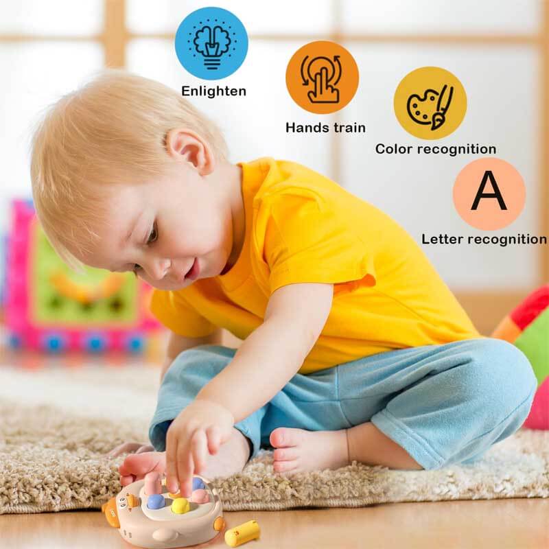 Fidtoy Mini Handheld Whack-a-Mole Game – Interactive Toy for Toddlers, Kids, and Adults