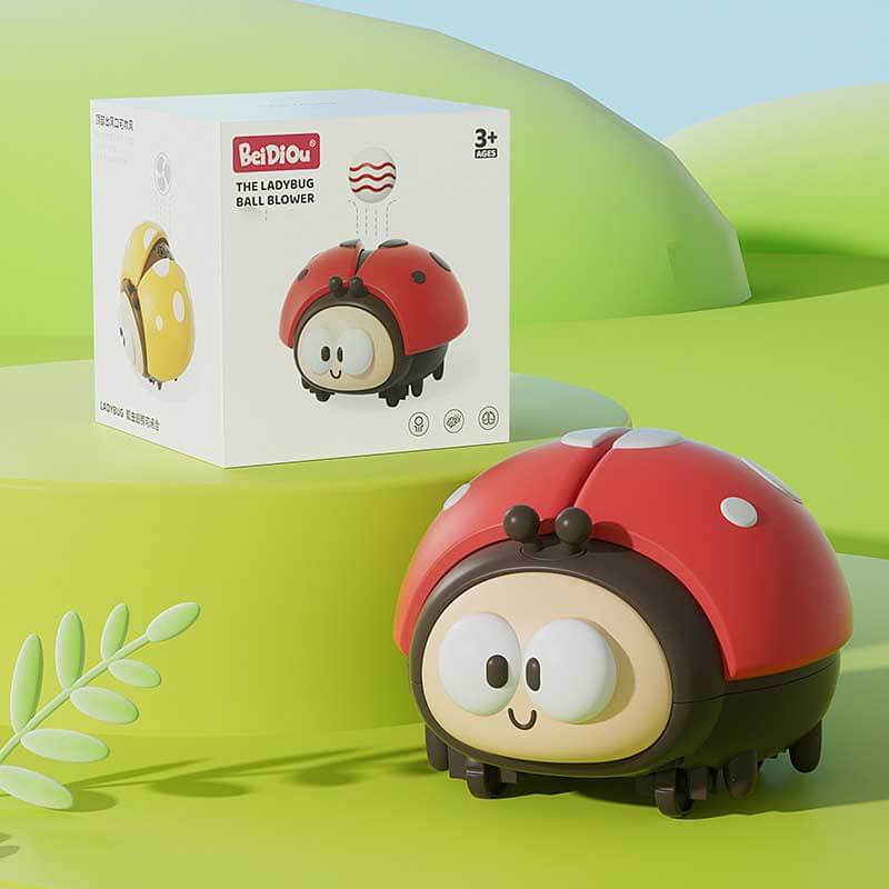 Fidtoy Blowing Ladybug Ball Toy – Floating Hover Sensory Toy for Kids 3+
