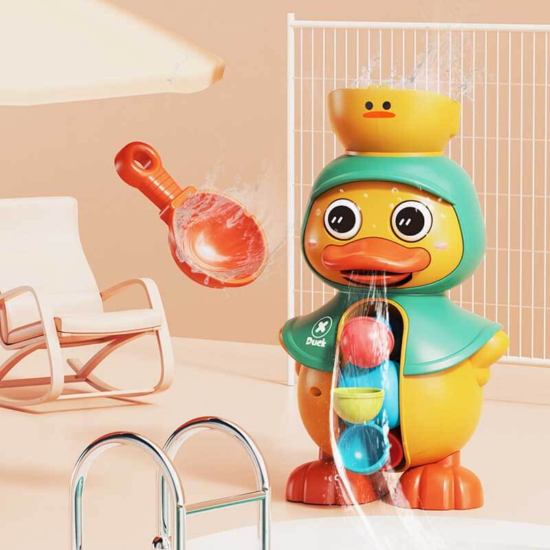 Fidtoy Duck Bath Toy for Toddlers – Interactive Water Play with Spinning Waterwheel